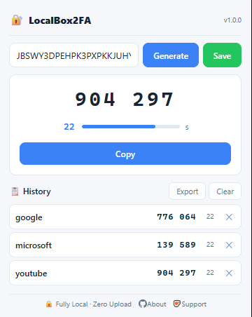 Browser 2FA Authenticator